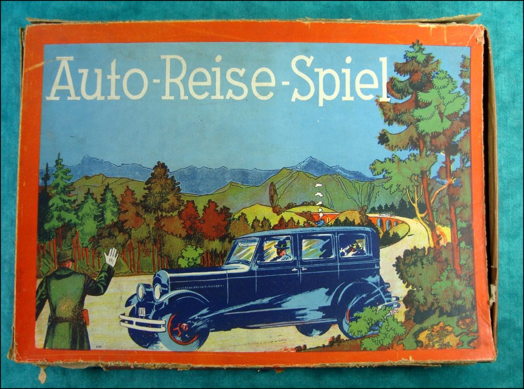  1930/35 - Auto Reise Spiel ; vintage car-themed board game ; ancien jeu de société automobile ; Antikes Brettspiel Thema Automobil Autospiel ; 
