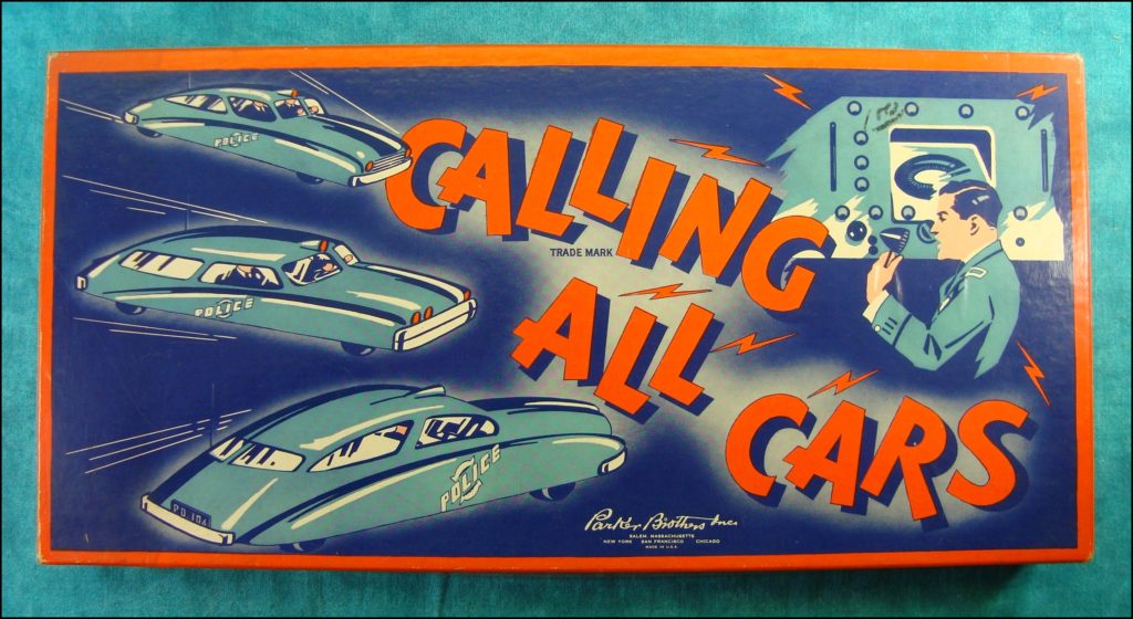  Parker brothers ; 1937 ; Calling all cars ; vintage car-themed board game ; ancien jeu de société automobile ; Antikes Brettspiel Thema Automobil Autospiel ; 