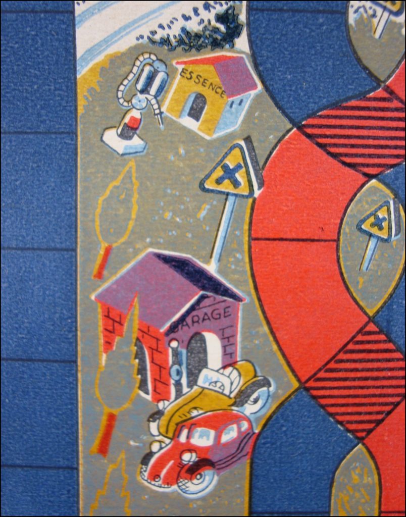  1940/50 ; Jeu des croisements ; Jeu Nouvo ; vintage car-themed board game ; ancien jeu de société automobile ; Antikes Brettspiel Thema Automobil Autospiel ; 