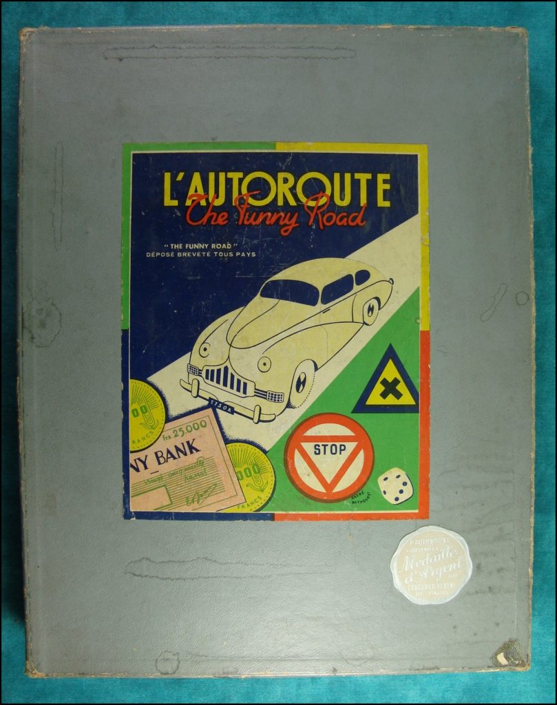  1949 ; L'autoroute ; Dujardin ; vintage car-themed board game ; ancien jeu de société automobile ; Antikes Brettspiel Thema Automobil Autospiel ; 