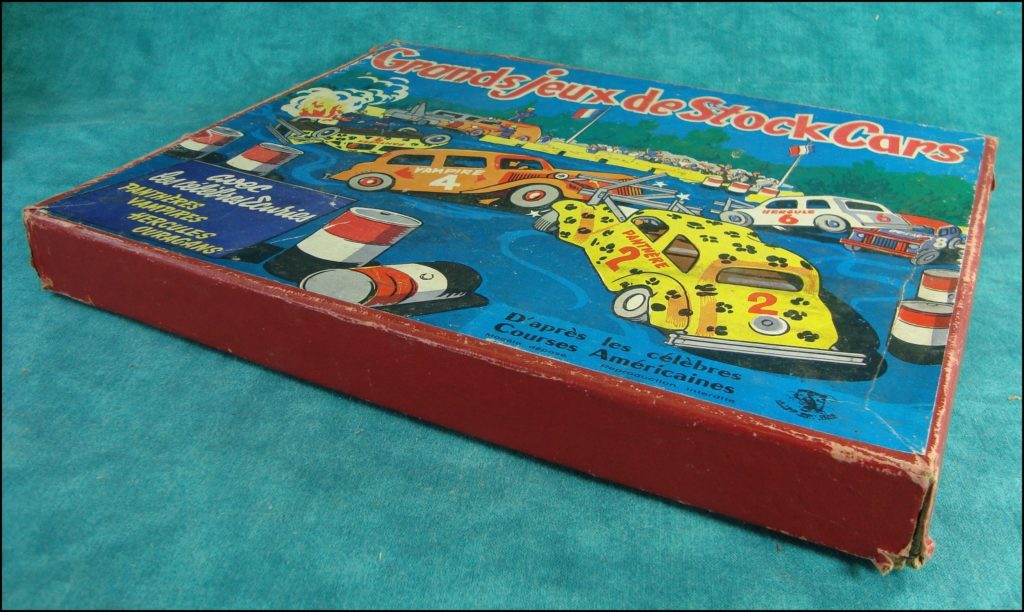 1955 1960 ; Grands jeux de Stocks Cars ; La Tour Saint Denis ; vintage car-themed board game ; ancien jeu de société automobile ; Antikes Brettspiel Thema Automobil Autospiel ; 