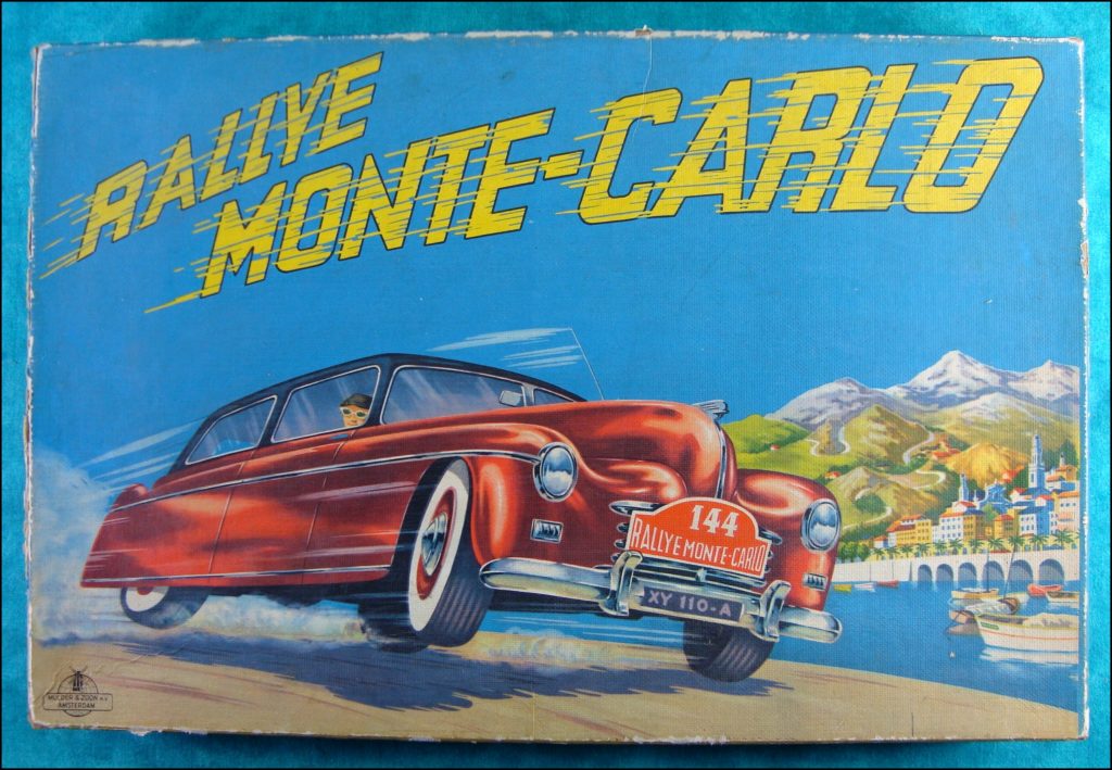  1952 ; Rallye Monte Carlo ; Mulder & Zoon ; vintage car-themed board game ; ancien jeu de société automobile ; Antikes Brettspiel Thema Automobil Autospiel ; 