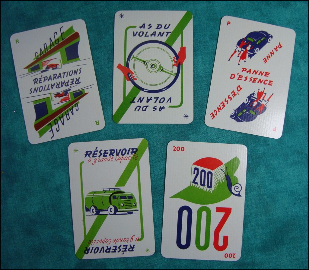 1955 ; 1000 bornes ; Dujardin ; vintage car-themed board game ; ancien jeu de société automobile ; Antikes Brettspiel Thema Automobil Autospiel ; 