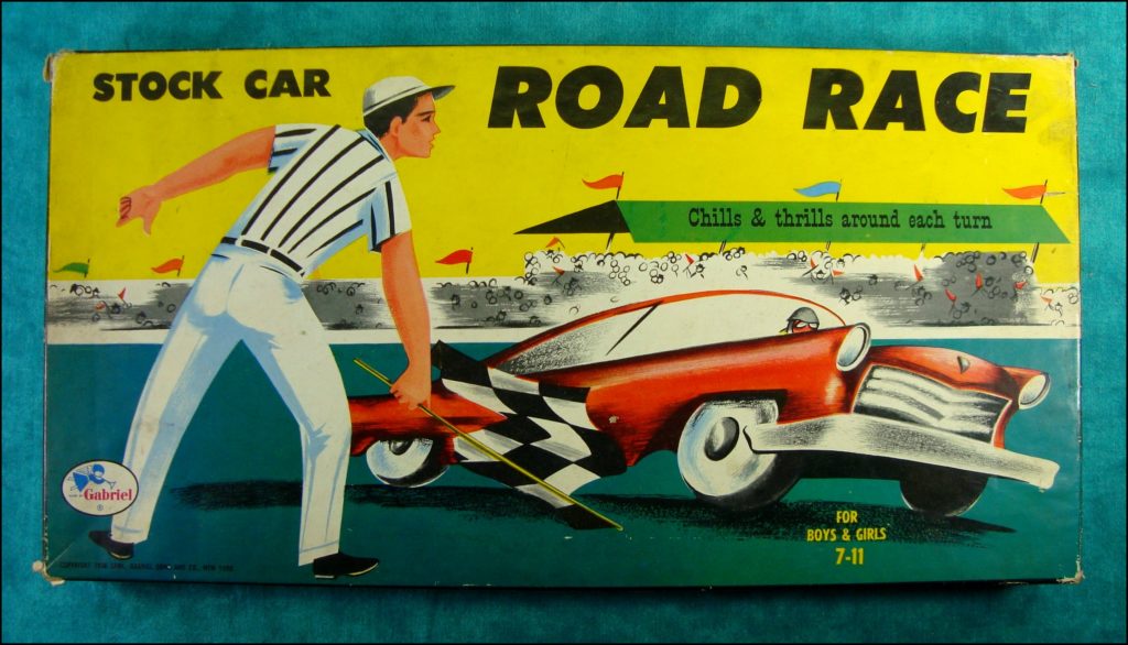 Brettspiel ; Board game ; Jeu de société ; 1956 - Stock car road race ; Gabriel Sons