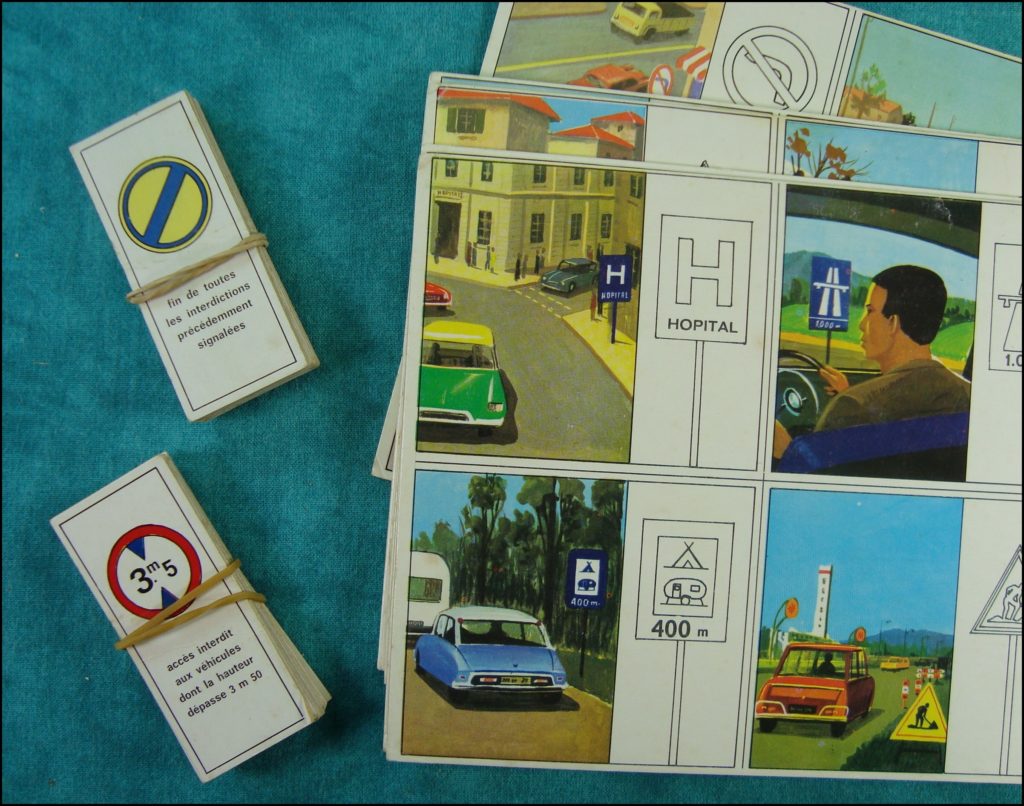 1960/65 - Loto de la route ; Volumétrix ; vintage car-themed board game ; ancien jeu de société automobile ; Antikes Brettspiel Thema Automobil Autospiel ; 