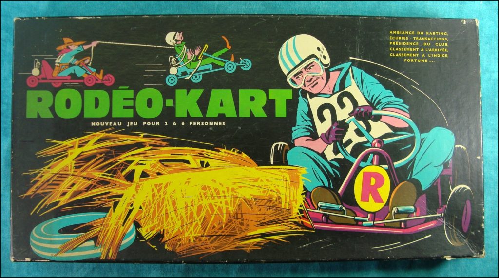1962 - Rodéo-Kart ; Dujardin ; vintage car-themed board game ; ancien jeu de société automobile ; Antikes Brettspiel Thema Automobil Autospiel ;