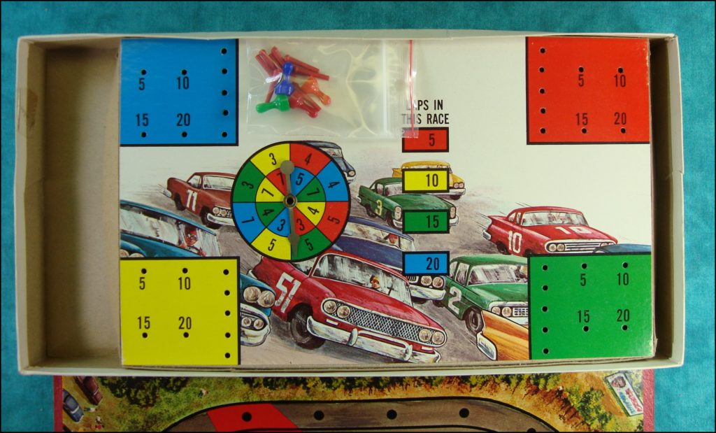 Brettspiel ; Board game ; Jeu de société ; 1965 ; Stock car race ; Somerville Canada ; Chevrolet Bel Air 1958