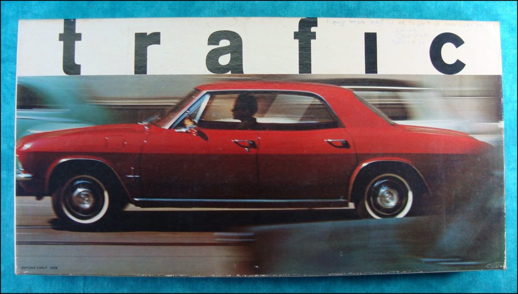 Brettspiel ; Board game ; Jeu de société ; 1968/69 ; Trafic ; Carlit ; BP ; Opel ; Pontiac ; Buick ; Cadillac ; Oldsmobile ; Chevrolet ; 