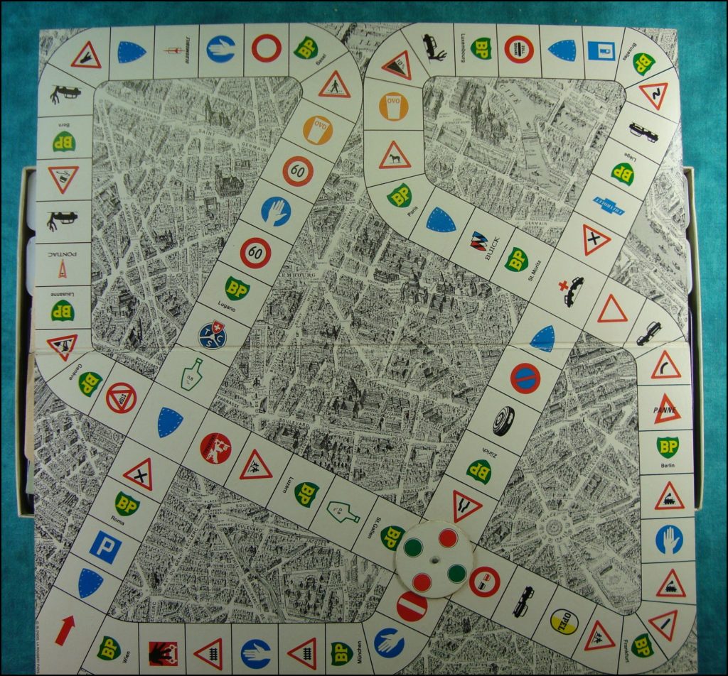 Brettspiel ; Board game ; Jeu de société ; 1968/69 ; Trafic ; Carlit ; BP ; Opel ; Pontiac ; Buick ; Cadillac ; Oldsmobile ; Chevrolet ; 