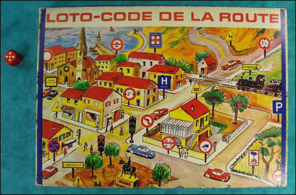 1971 ; Loto Code de la Route ; A.C.P. ; L'Education Routière ; Ratier Cemec 750 L7 ; vintage car-themed board game ; ancien jeu de société automobile ; Antikes Brettspiel Thema Automobil ; 