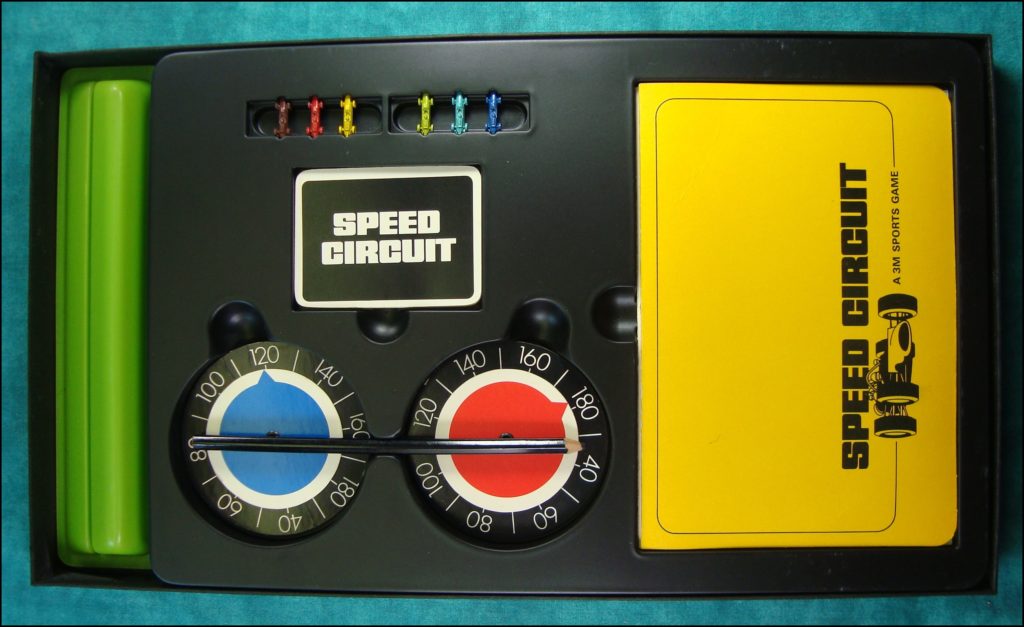 Brettspiel ; Board game ; Jeu de société ; 1971 ; Speed Circuit ; 3M ; Monaco ; Monza ; Watkins Glen ;