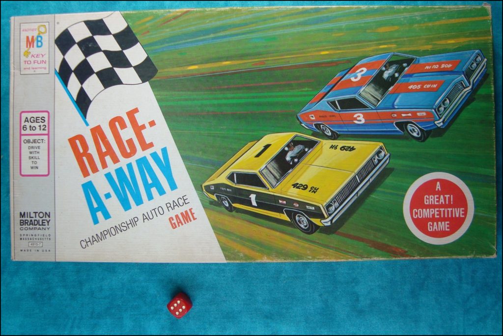 Brettspiel ; Board game ; Jeu de société ; 1973 ; Race-A-Way ; Milton Bradley ; MB ; Nascar