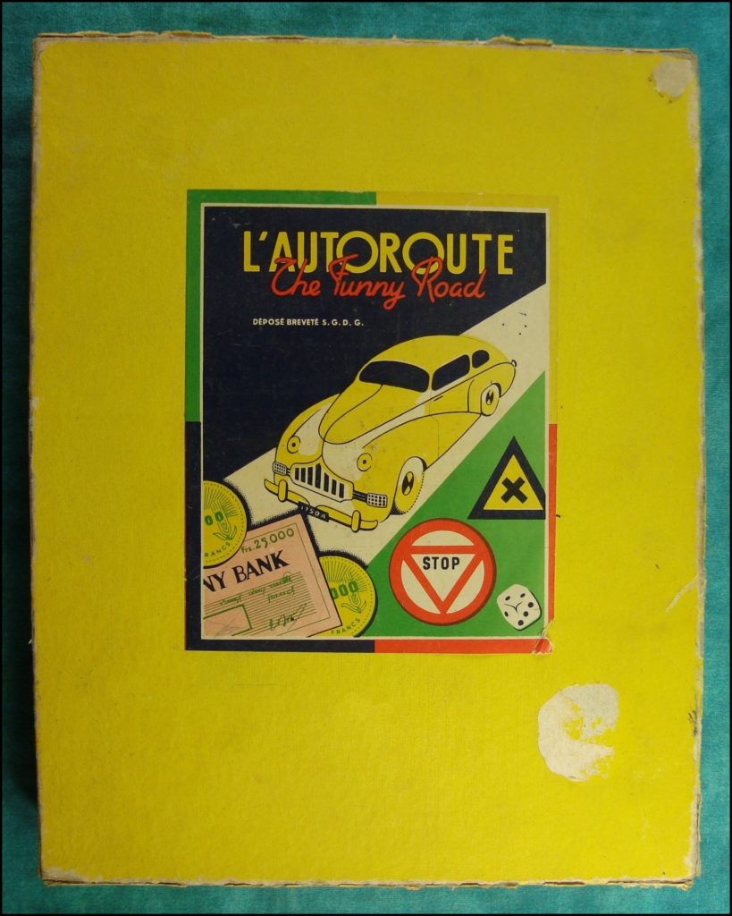  1956 ; L'autoroute ; Dujardin ; André Bayhourst ; vintage car-themed board game ; ancien jeu de société automobile ; Antikes Brettspiel Thema Automobil Autospiel ;