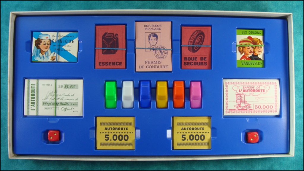 1970/80 - L'autoroute ; Dujardin ; vintage car-themed board game ; ancien jeu de société automobile ; Antikes Brettspiel Thema Automobil Autospiel ; 