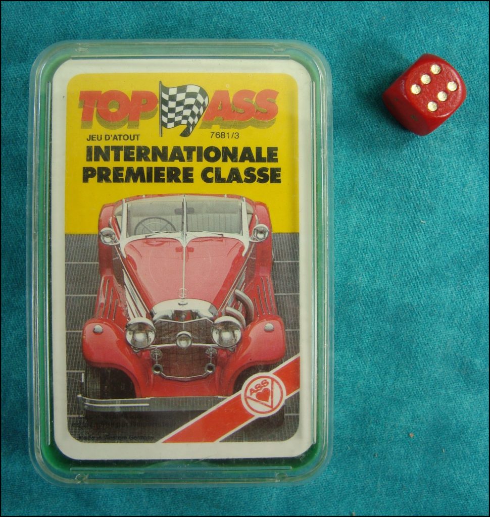 Brettspiel ; Board game ; Jeu de société ; 1982 ; Top Ass ; Altenburg ; Porsche 917 ; Ferrari V12 ; Sbarro Royal ; Clénet Série III