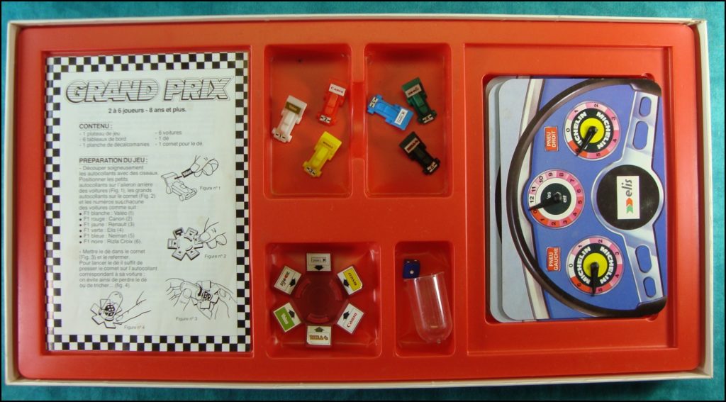  1983 ; Grand Prix ; éd. H.I. ; Habourdin ; vintage car-themed board game ; ancien jeu de société automobile ; Antikes Brettspiel Thema Automobil Autospiel ; 