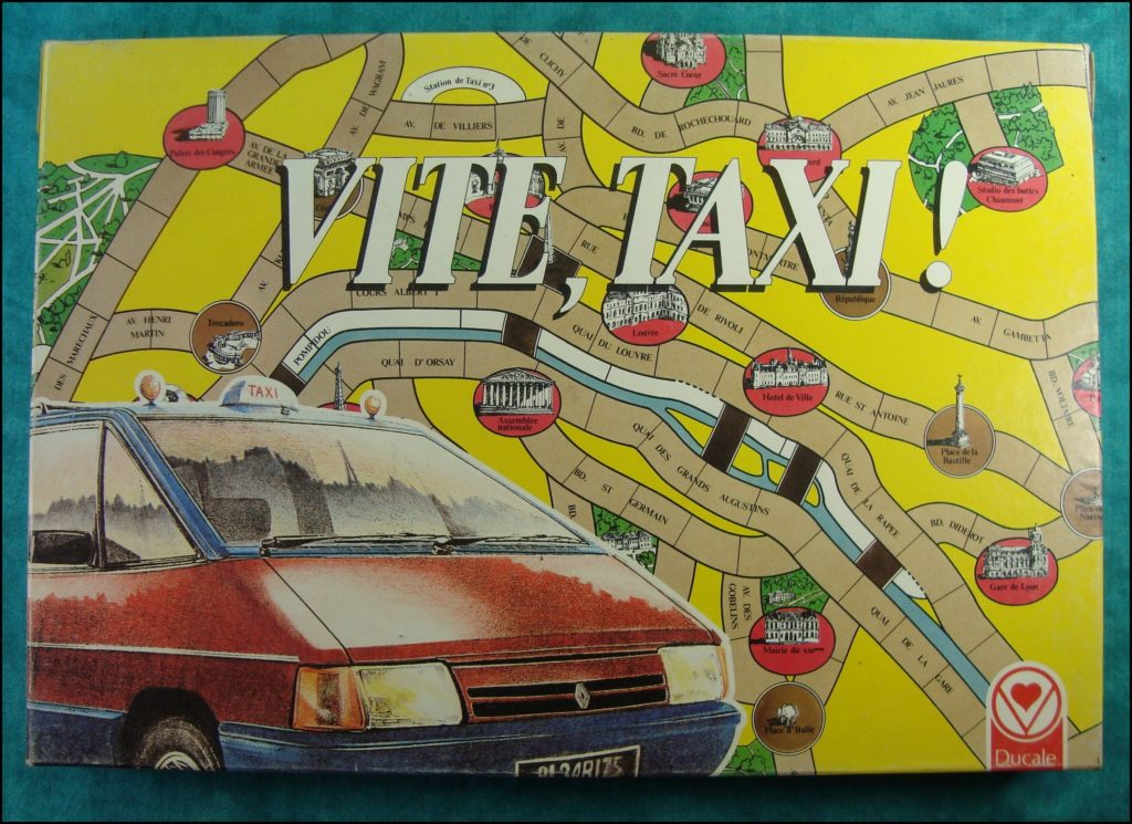 1985/90 - Vite, taxi ! ; La Ducale ; Renault Espace monospace ; vintage car-themed board game ; ancien jeu de société automobile ; Antikes Brettspiel Thema Automobil Autospiel ; 