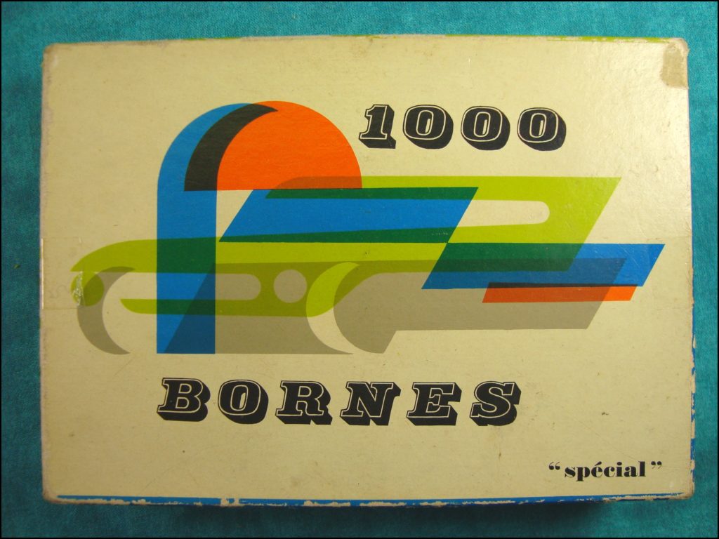 1960 - 1000 bornes ; Dujardin ; Pierre Praquin ; spécial ; vintage car-themed board game ; ancien jeu de société automobile ; Antikes Brettspiel Thema Automobil Autospiel ; 