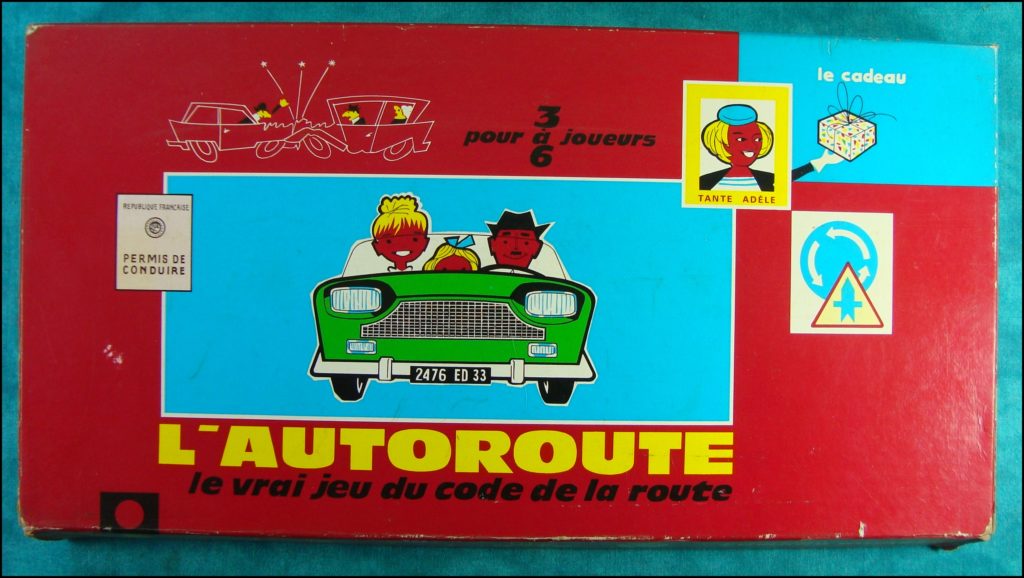 1962 - L'autoroute ; Dujardin ; vintage car-themed board game ; ancien jeu de société automobile ; Antikes Brettspiel Thema Automobil Autospiel ; 
