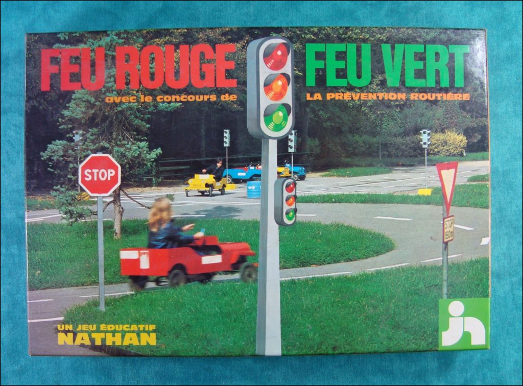 Brettspiel ; Board game ; Jeu de société ; 1975 1980 ; Feu rouge feu vert ; Nathan ; Jeep
