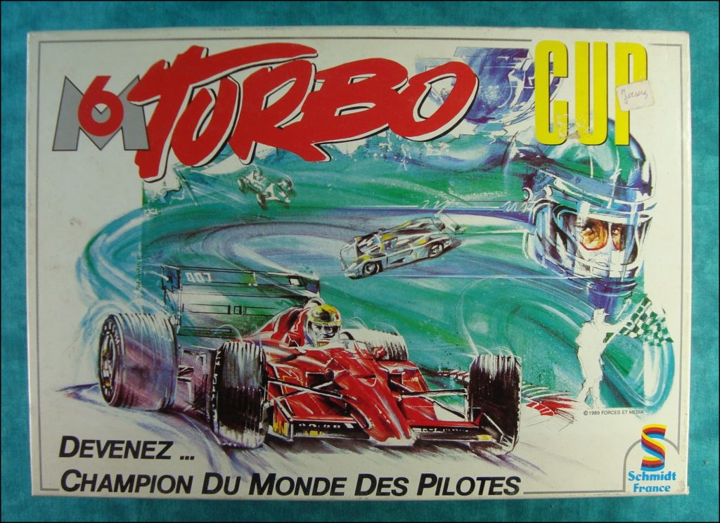 Brettspiel ; Board game ; Jeu de société ; 1989 ; M6 Turbo Cup ; éd. Schmidt ; Dominique Chapatte ; Formule 1 ; 