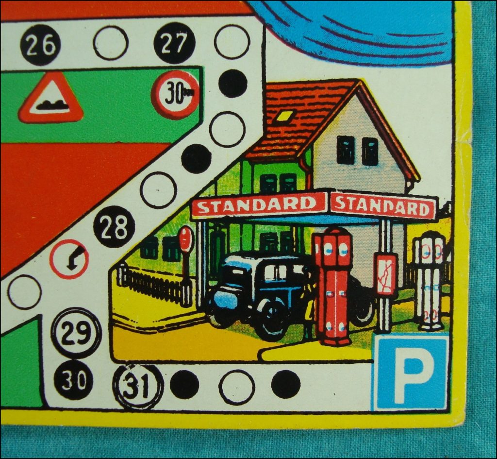 1940/50 ; Vorsicht ! ; Klee Spiel ; vintage car-themed board game ; ancien jeu de société automobile ; Antikes Brettspiel Thema Automobil ; 