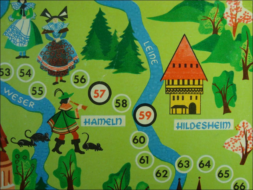  1950-55 ; Reise durch Nord und Mitteldeutschland ; Schmidt ; vintage car-themed board game ; ancien jeu de société automobile ; Antikes Brettspiel Thema Automobil Autospiel ; 