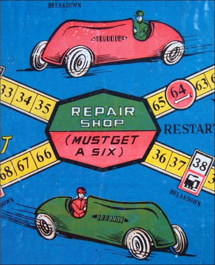  1945 1950 ; Motor Rally & Perfect Motorist ; Playcraft Traders ; Brettspiel ; vintage cars Board game ; Jeu de société automobile ; 