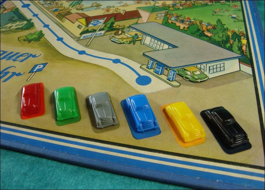 Kreuz und quer durch den Verkehr ; Aral ; Bernt Rösel ; Wagen Brettspiel ; vintage cars Board game ; Jeu de société automobile ; 