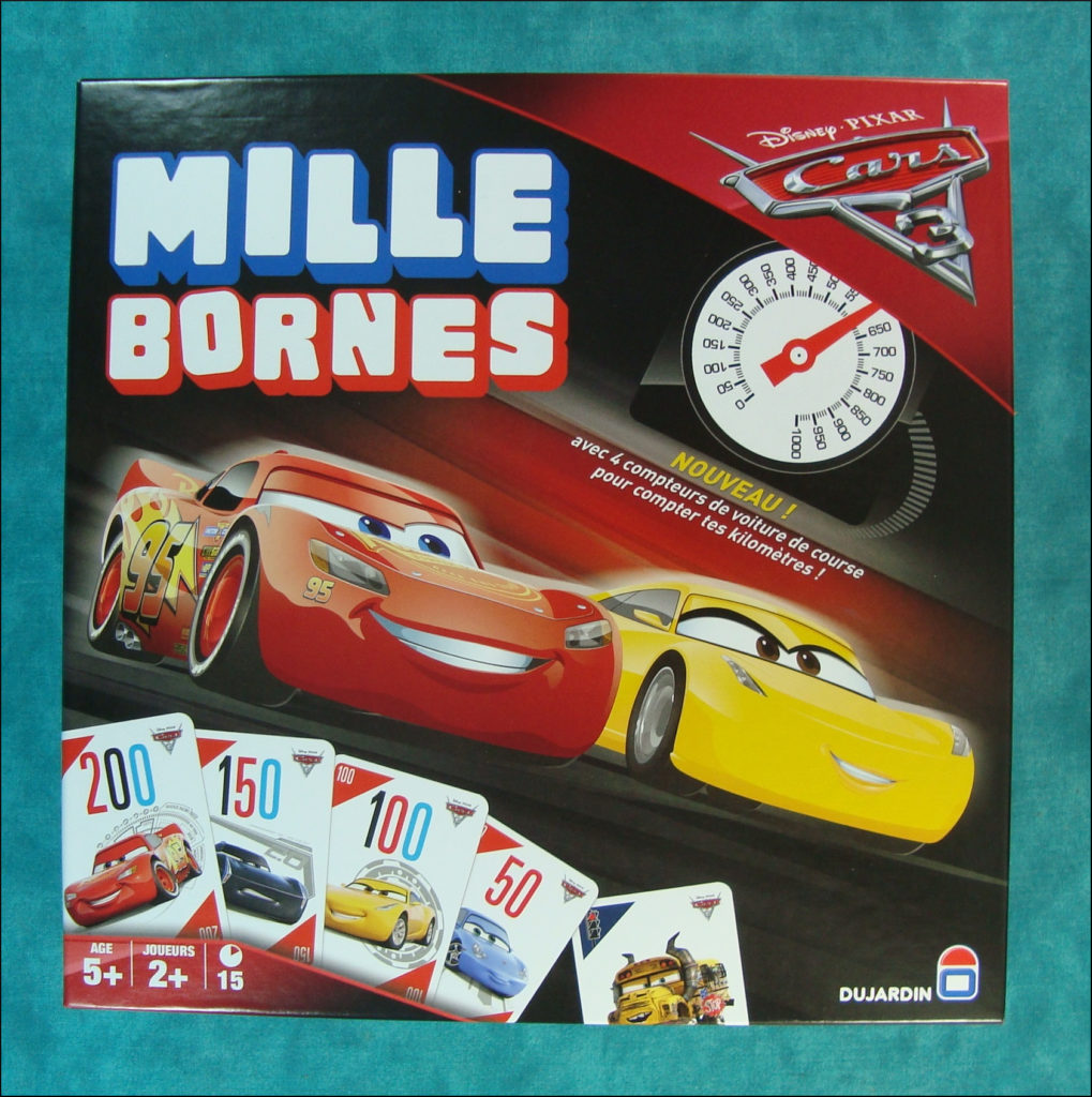  2017 ; Mille Bornes Cars 3 ; Dujardin ; vintage car-themed board game ; ancien jeu de société automobile ; Antikes Brettspiel Thema Automobil ; 