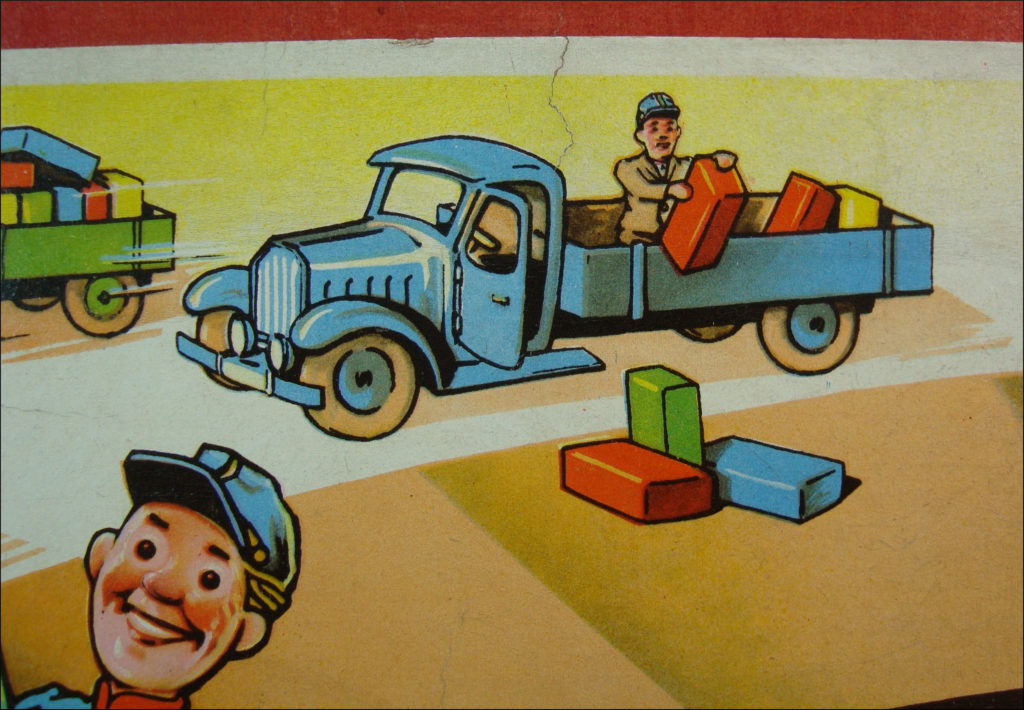  1930 1940 ; Transit ; Gräfe ; Das lustige Kraftfahrerspiel ; vintage car-themed board game ; ancien jeu de société automobile ; Antikes Brettspiel Thema Automobil ;