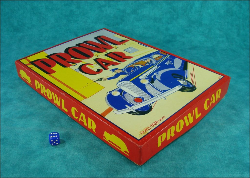  1938 ; 1945 ; Prowl Car ; All-Fair ; Fairchild ; vintage car-themed board game ; ancien jeu de société automobile ; Antikes Brettspiel Thema Automobil ; 