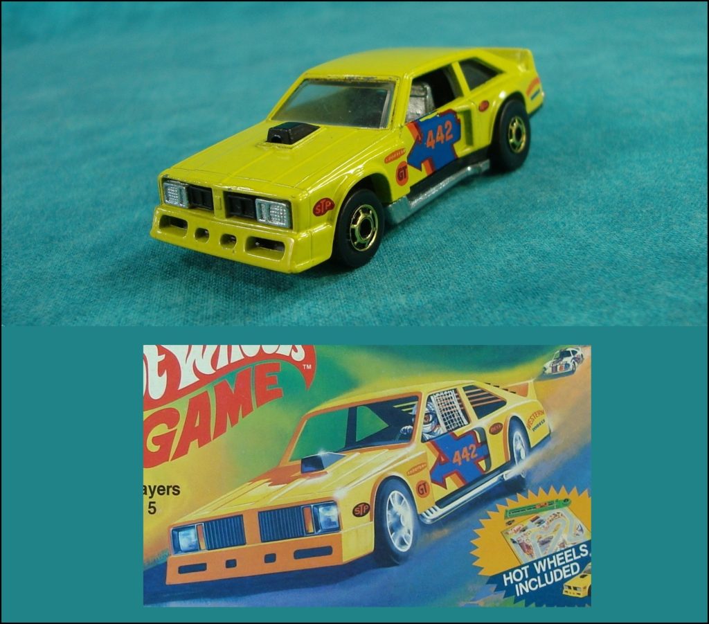  1982 ; The Hot Wheels Game ; Mattel ; Whitman ; Oldsmobile Cutlass 442 racing car ; vintage car-themed board game ; ancien jeu de société automobile ; Antikes Brettspiel Thema Automobil ; 
