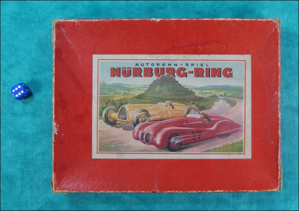 Autorenn-Spiel ; Nürburg-Ring ; Nürburgring ; Starkedruck ; vintage car-themed board game ; ancien jeu de société automobile ; Antikes Brettspiel Thema Automobil ; 