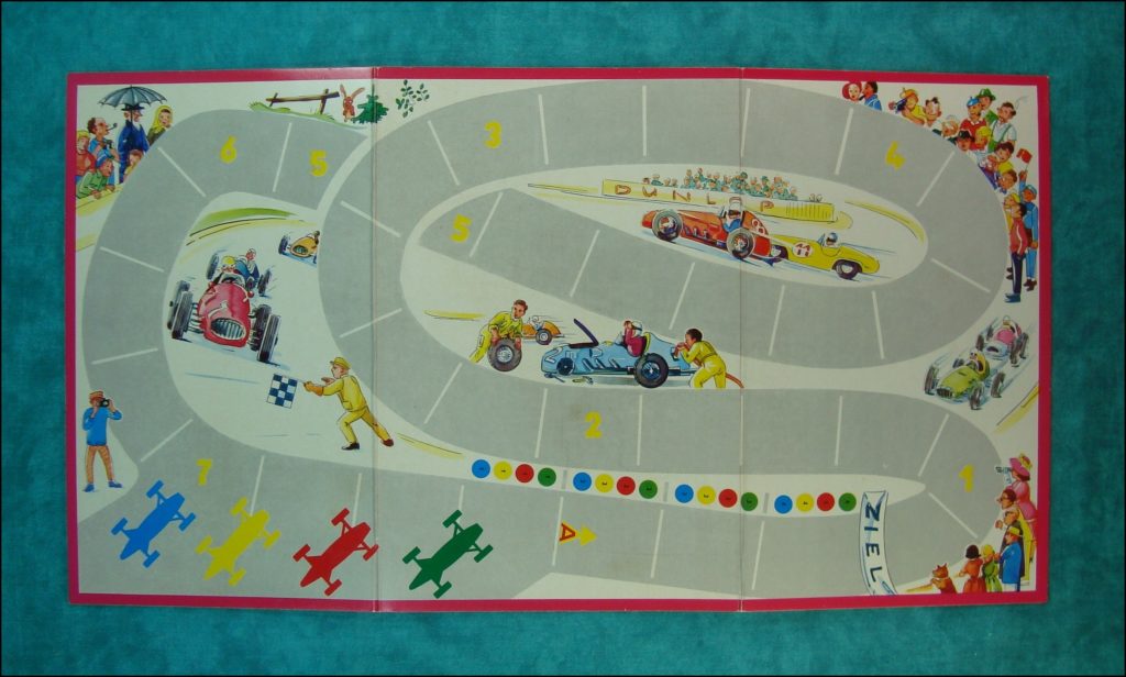  1958 ; 1965 ; Grosses Autorennen ; Klee ; Ferrari ; Porsche ; Vanwall ; Cooper ; vintage  car board game ; ancien jeu de société automobile ; altes Auto-Brettspiel Autospiel