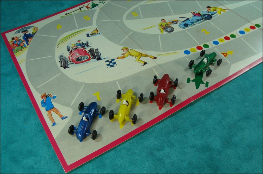  1958 ; 1965 ; Grosses Autorennen ; Klee ; Ferrari ; Porsche ; Vanwall ; Cooper ; vintage  car board game ; ancien jeu de société automobile ; altes Auto-Brettspiel Autospiel